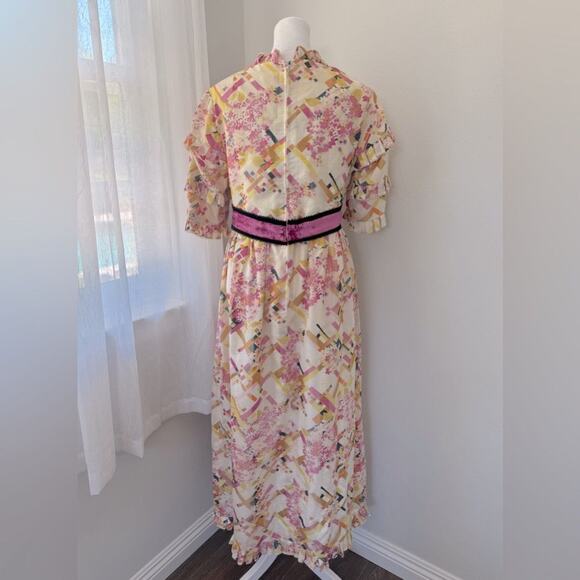 Vintage ‘70s Floral Belted Maxi Dress - Picture 6 of 6